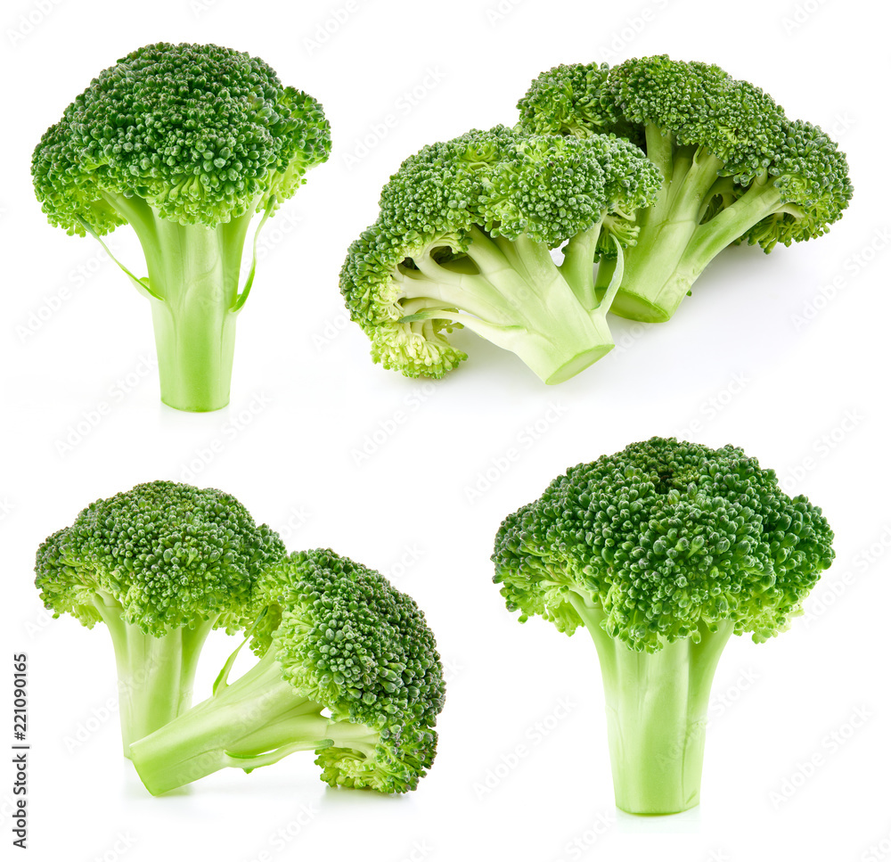 raw broccoli isolated