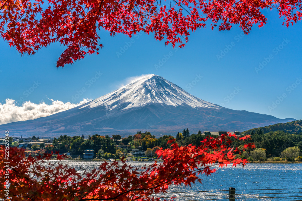 日本秋色富士山