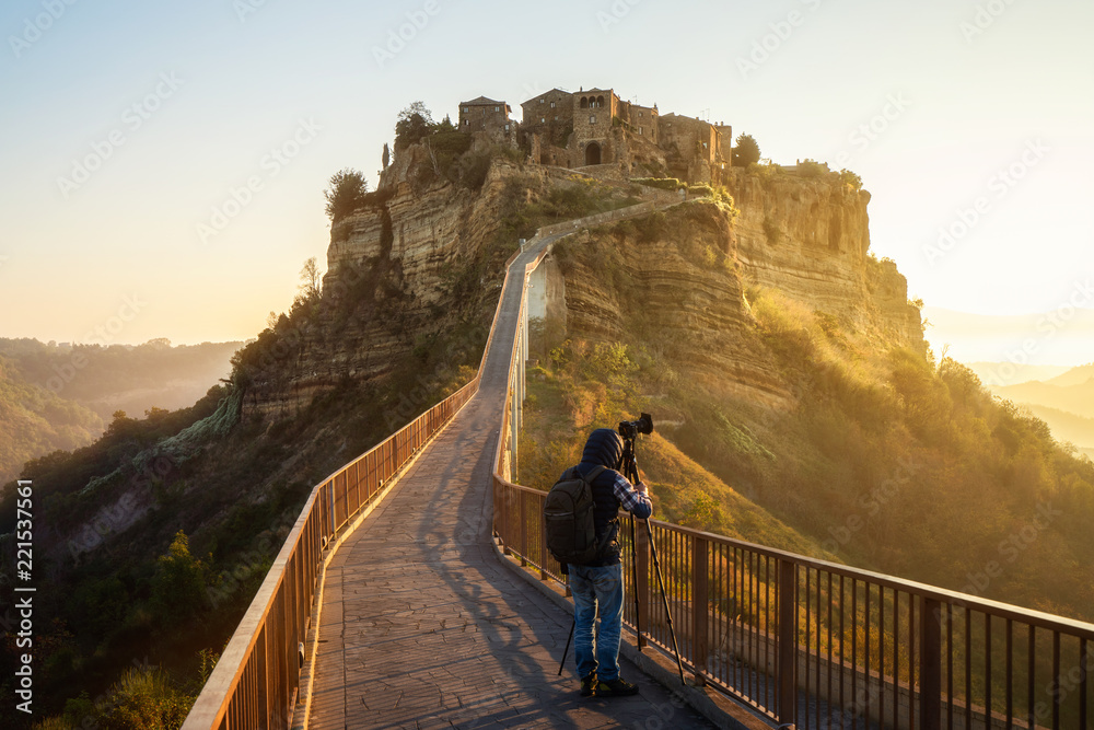 Civita di Bagnorego，意大利美丽的老城。