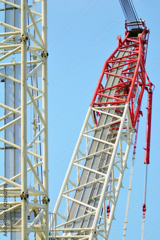 Cranes on the subway construction site