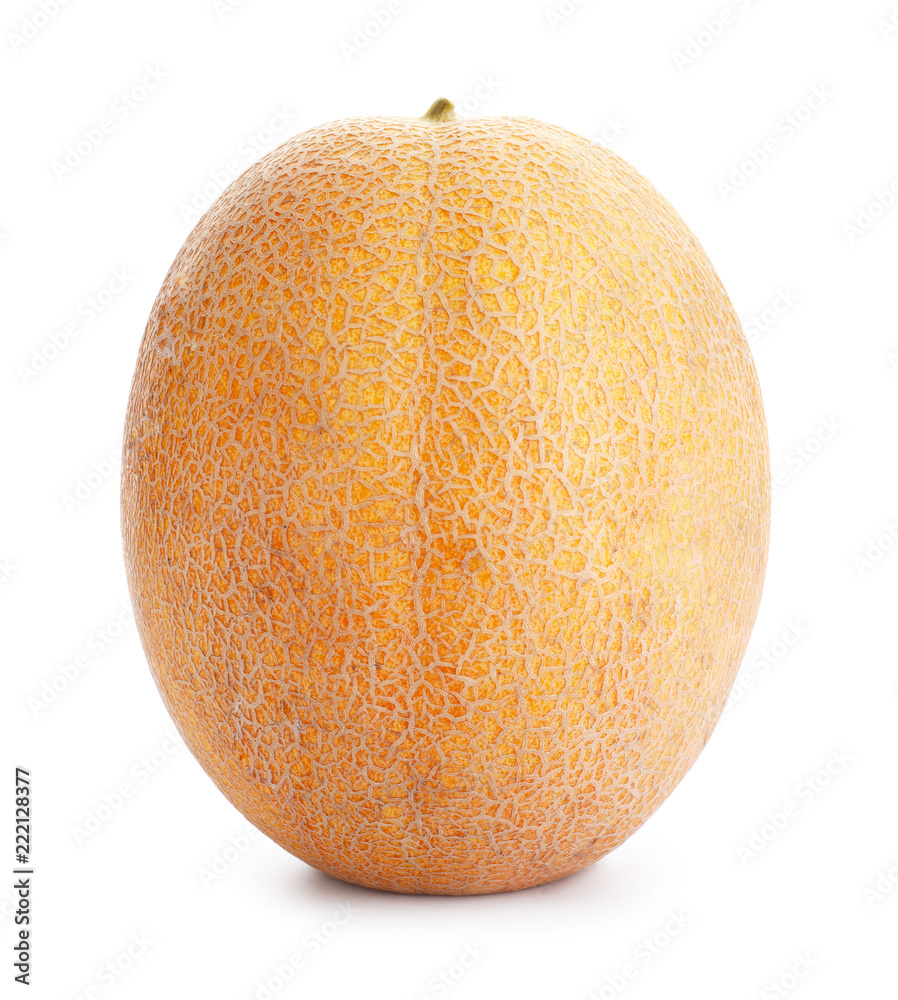 Ripe melon on white background