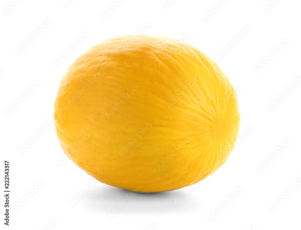 Ripe sweet melon on white background