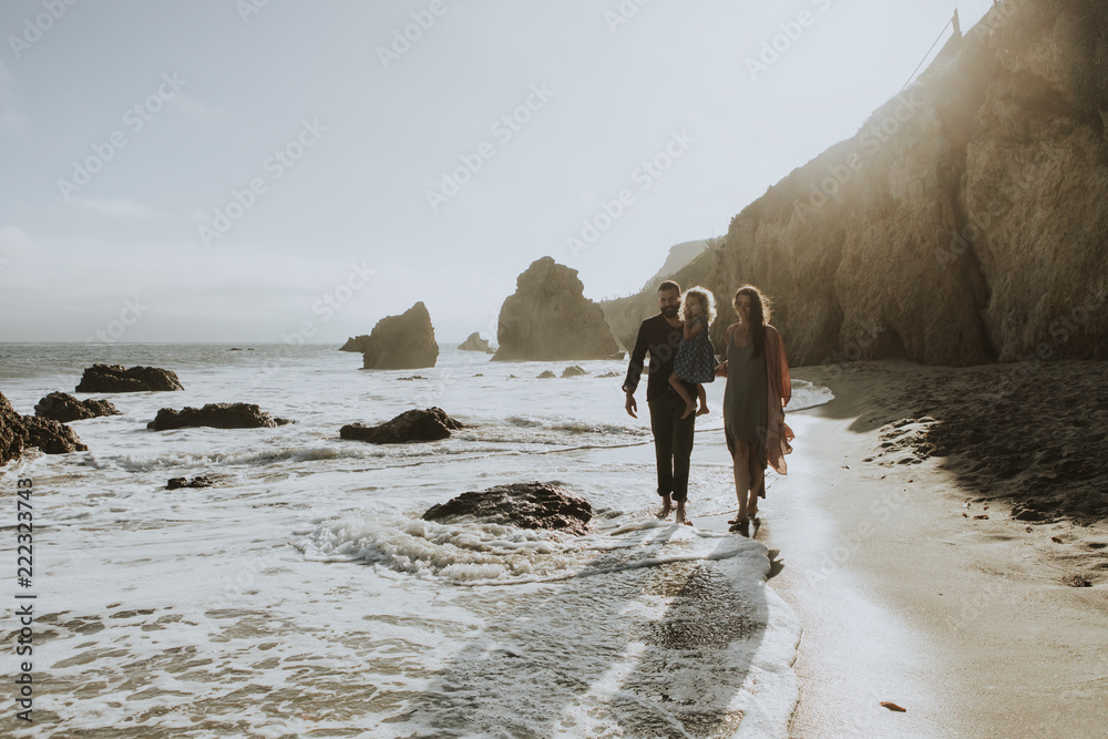 Happy family at a beach