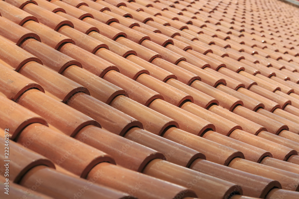 Clay roof tiles used with temples.