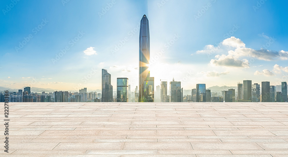 Shenzhen city scenery and empty ground