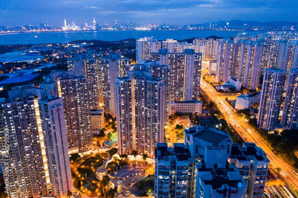 香港市区夜景