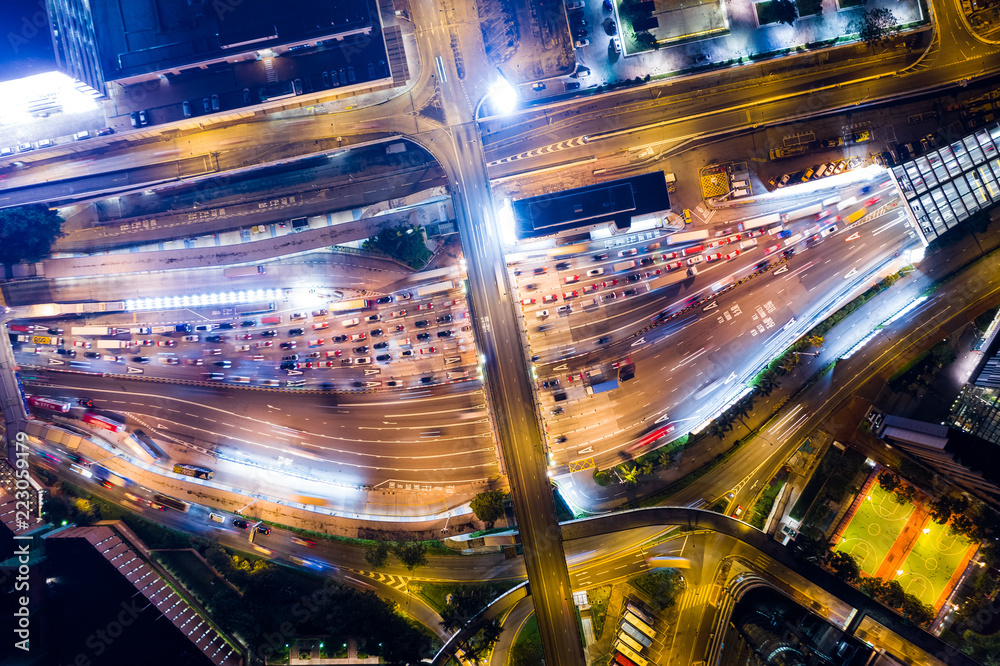 跨港隧道俯视图