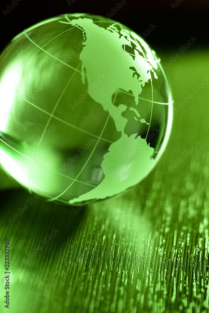 Glass Green Globe