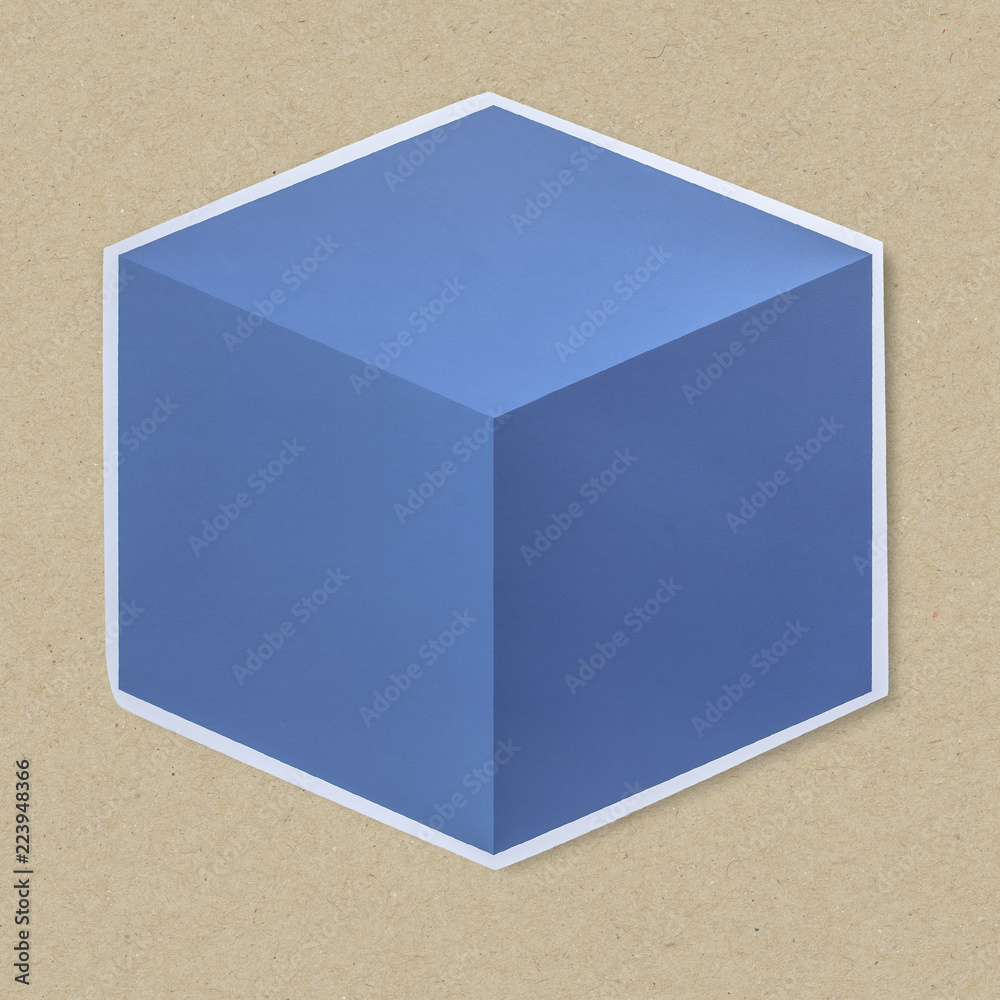 Isolated 3D cube box icon