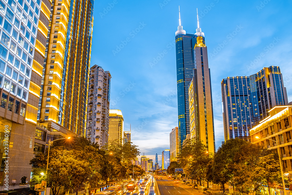 深圳市罗湖区城市夜景