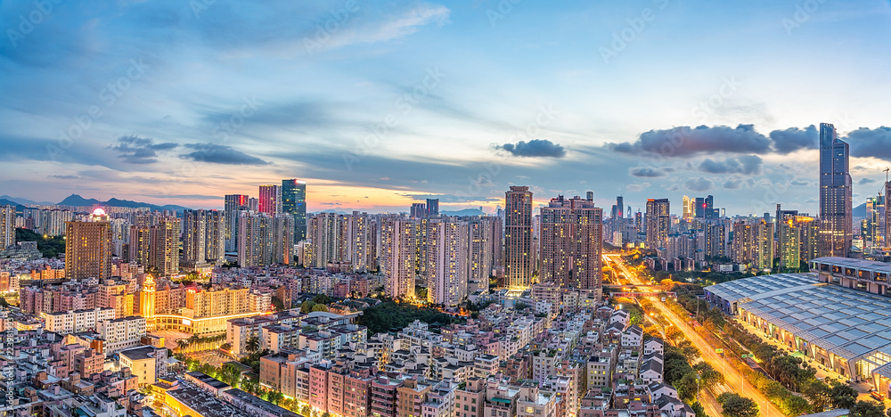 深圳福田区天际线全景