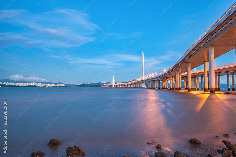 深圳湾大桥夜景