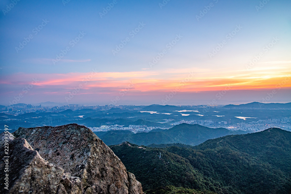 深圳羊台山森林公园黄昏风光