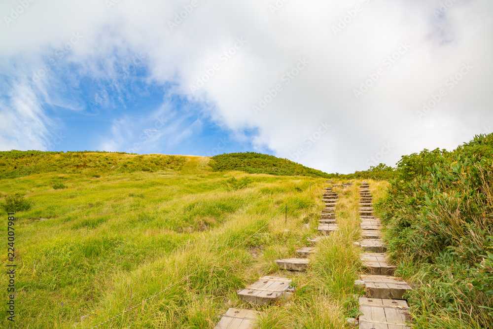 初秋の登山道　山形県月山