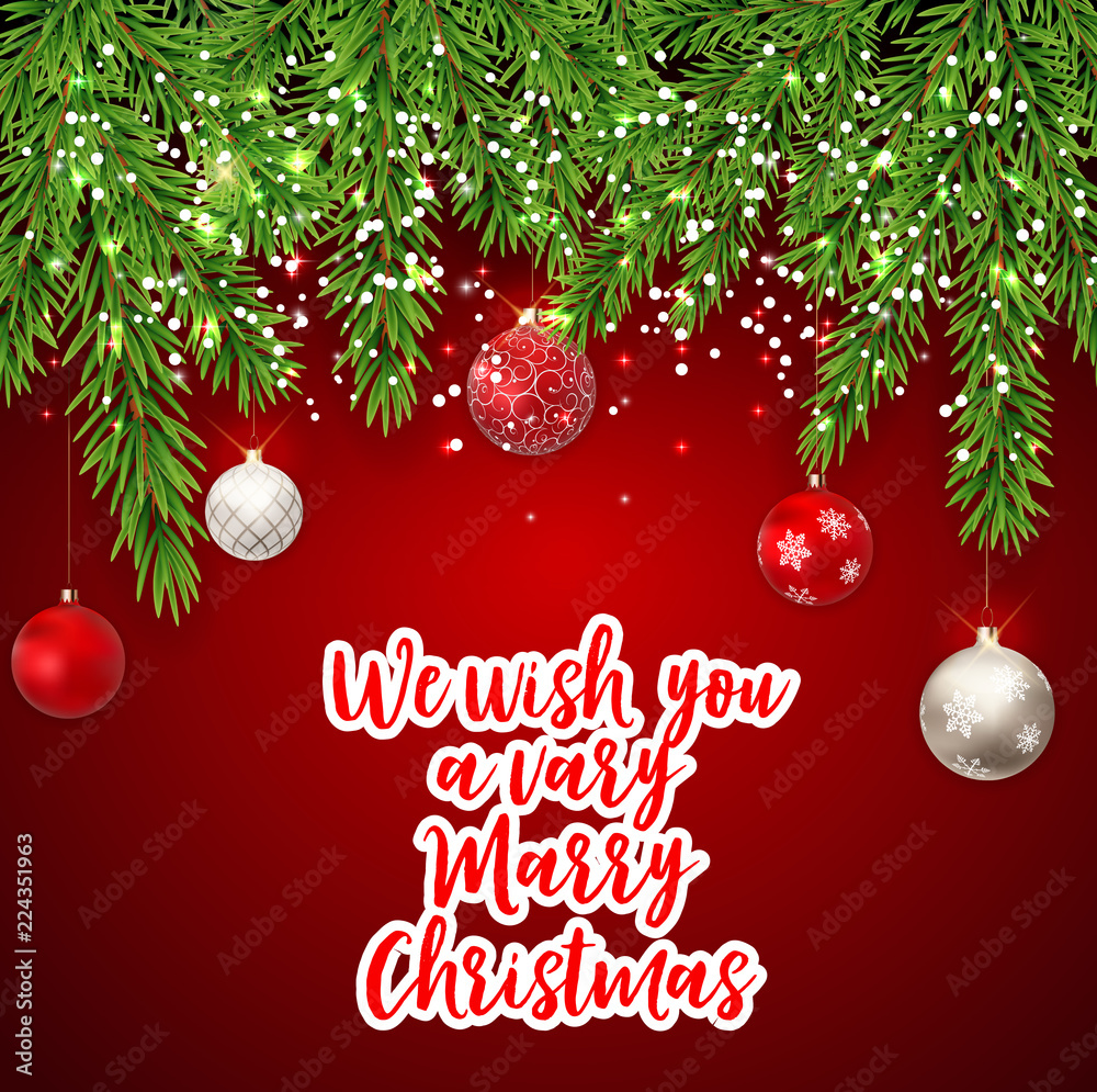 Merry Christmas and New Year Background. Vector Illustration