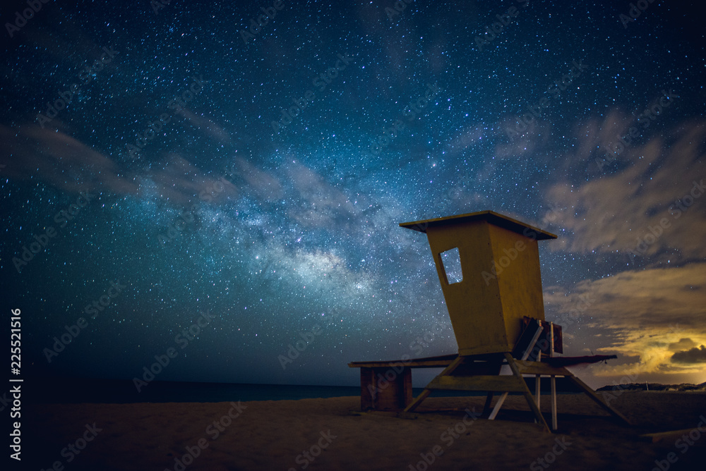 Vía Láctea en la playa