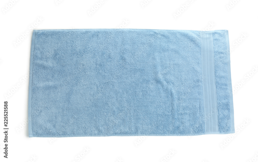 Clean soft towel on white background