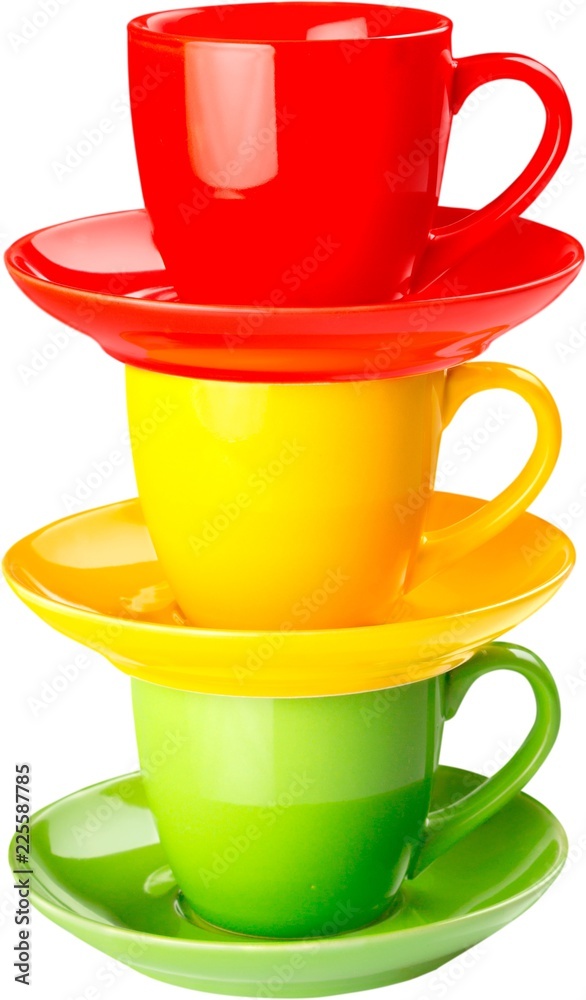 Colored coffee mugs