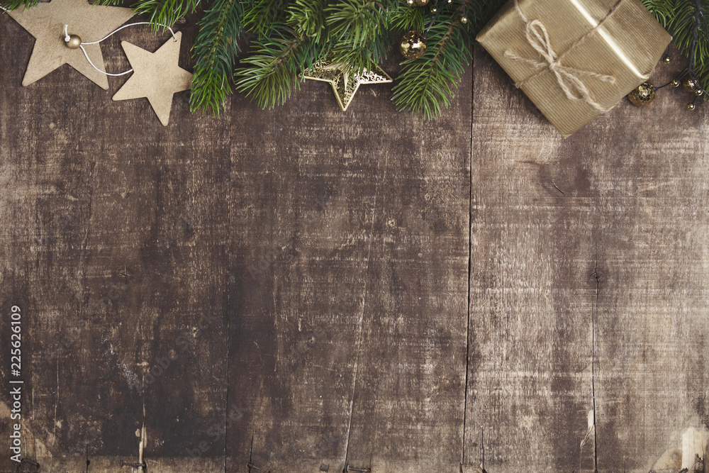 Christmas background-rustic stule