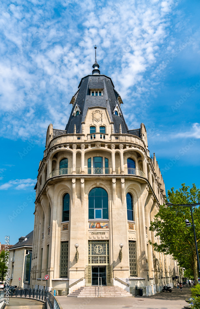 Gothic Revival style building in Chartres, France