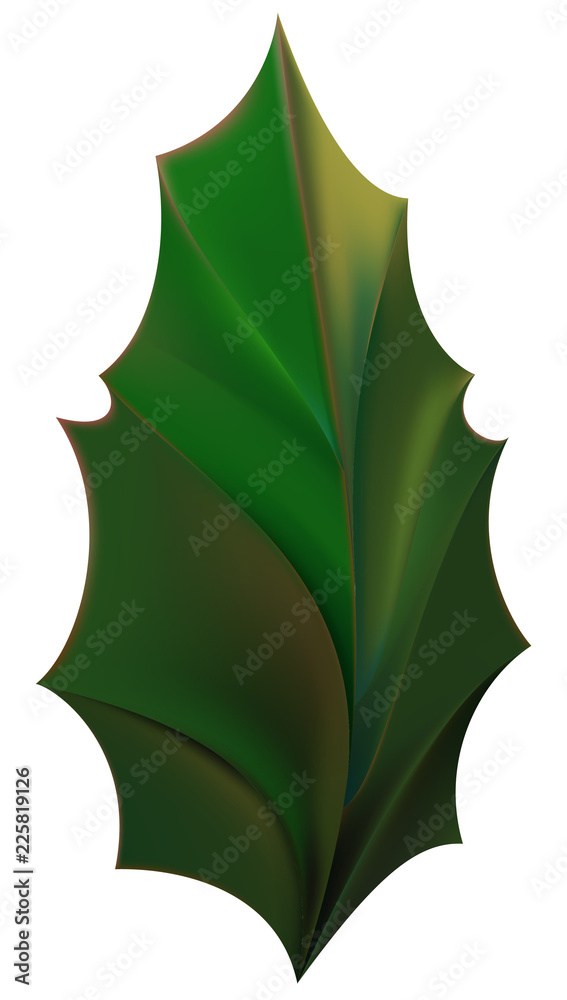 Illsutration of holly leaf icon