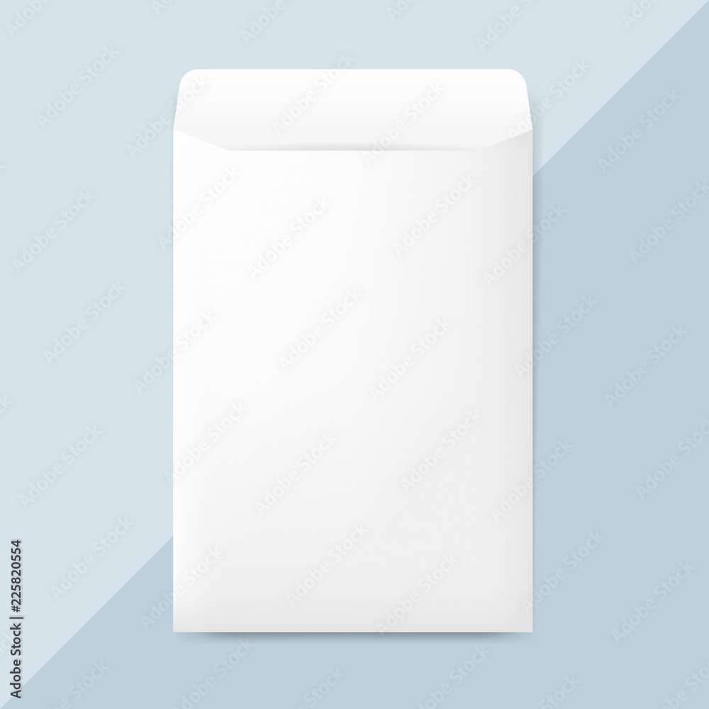 Plain paper envelope design mockup vector