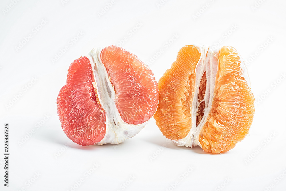 White pomelo red grapefruit and golden grapefruit / three-color grapefruit variety