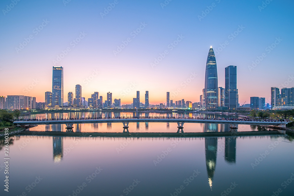 深圳湾天际线/深圳城市夜景