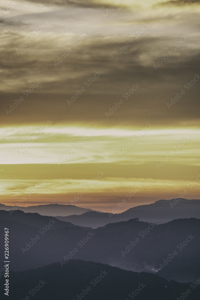 view over San José, Costa Rica at Sunrise