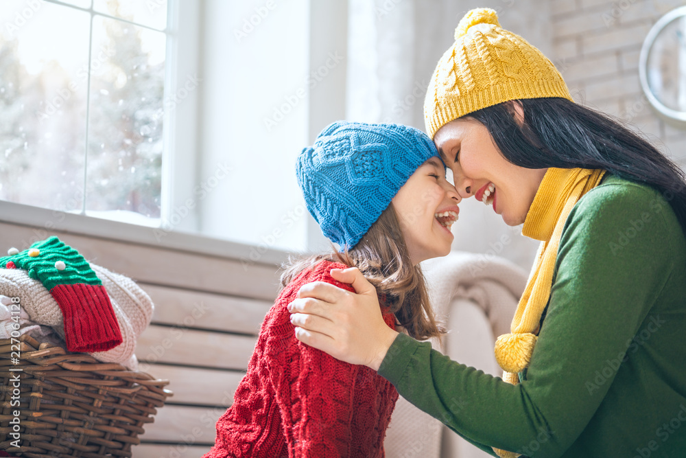 portrait of happy loving family