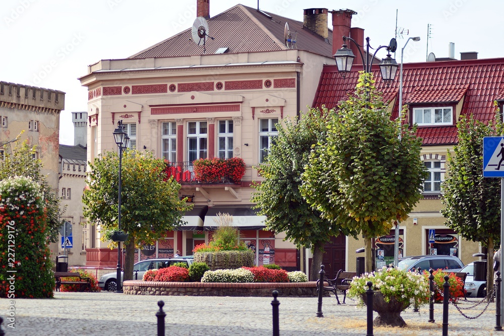 Old urban buildings in old town