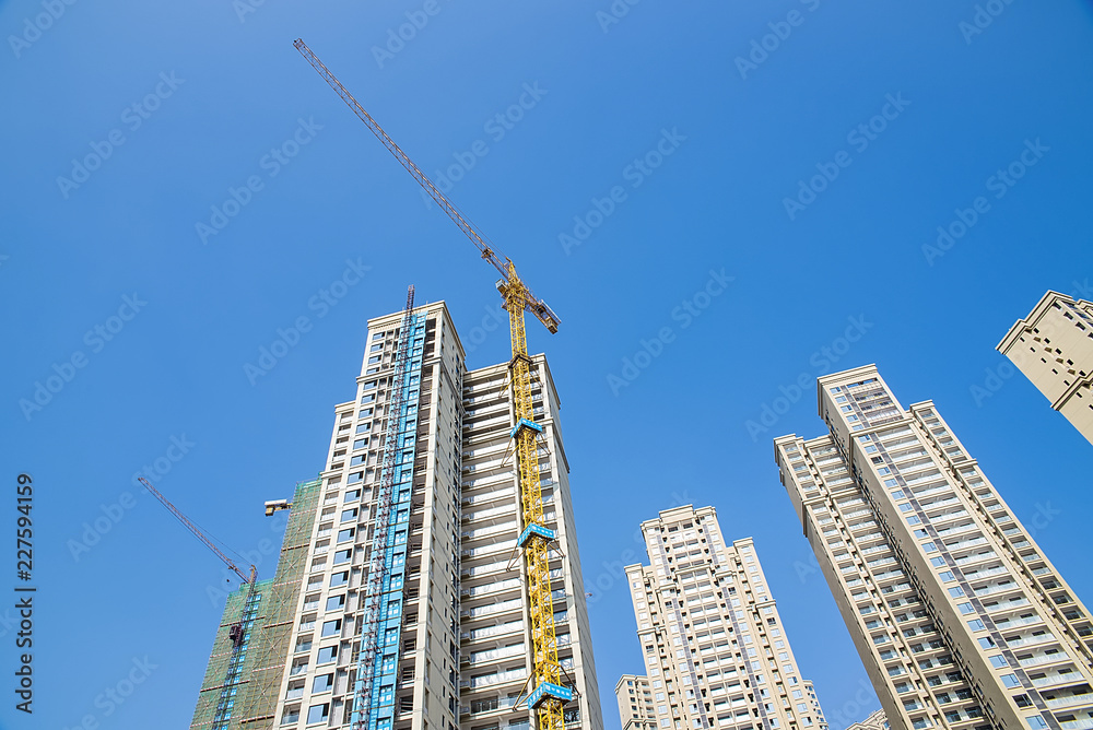 Chinas real estate construction / construction site crane