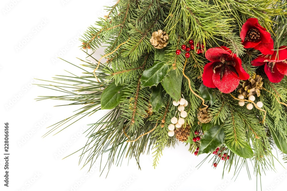 Christmas coniferous wreath