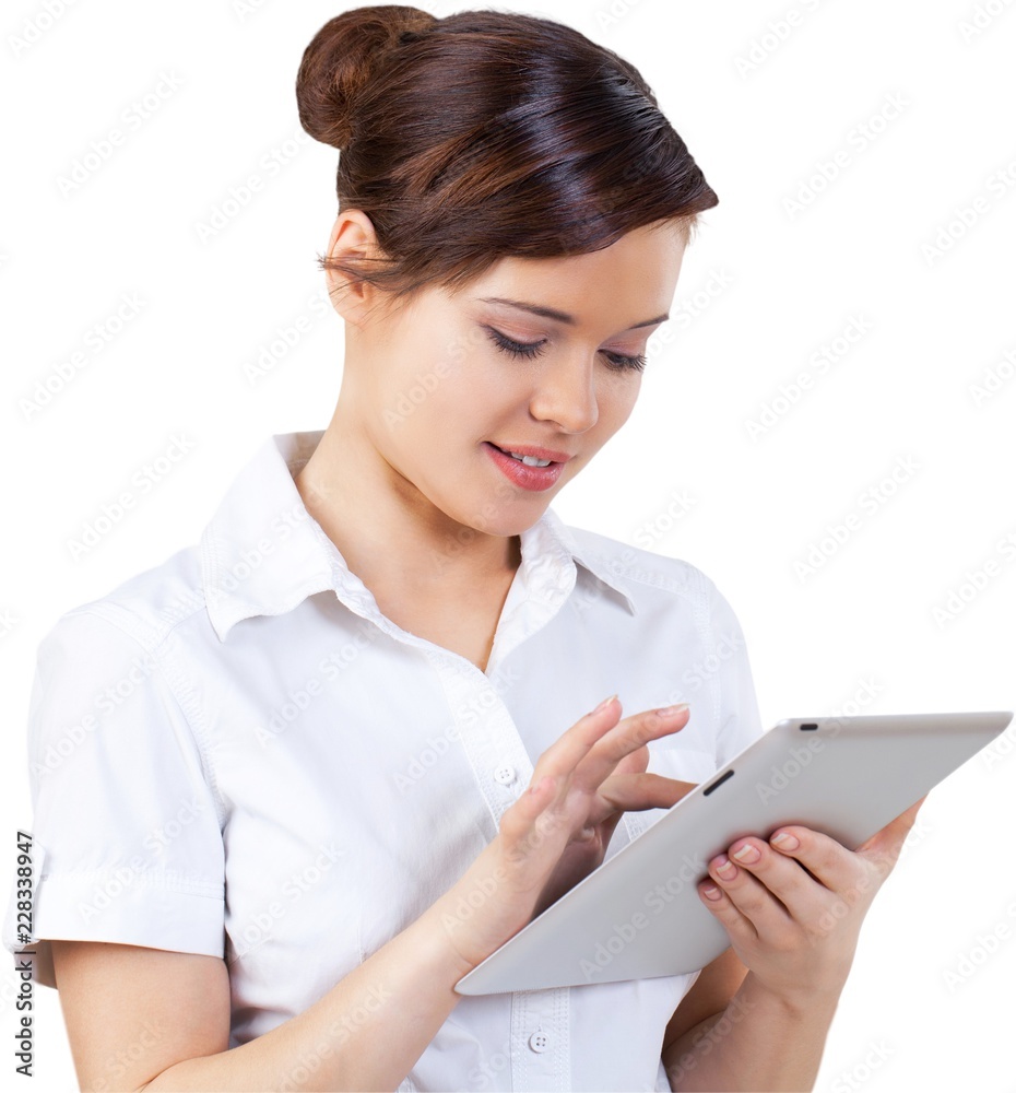 Young Woman Using a Tablet