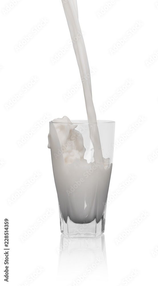 Pouring Milk in Glass