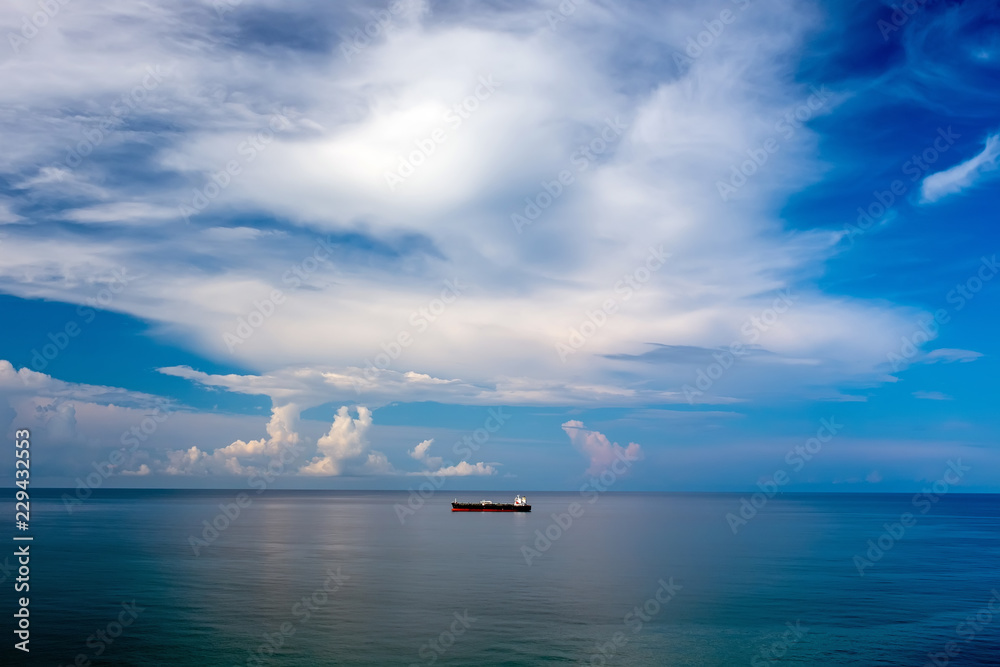 ship in the sea