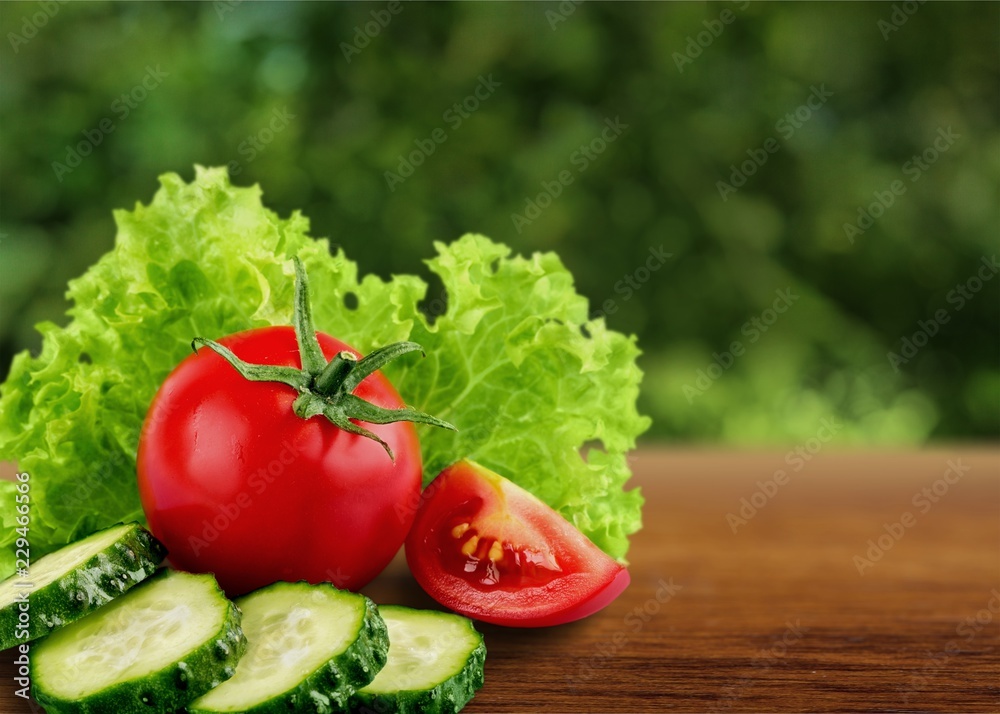 Fresh vegetables isolated on white