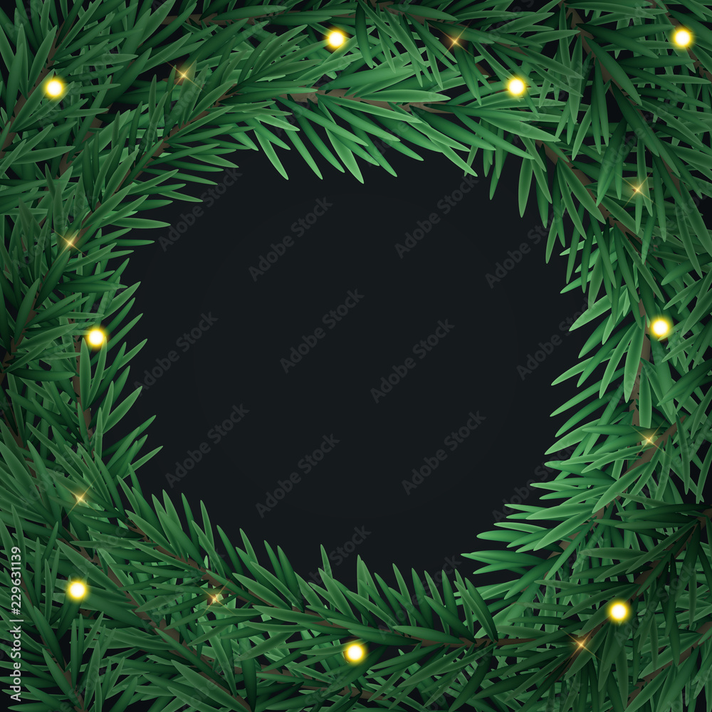 Merry Christmas and New Year Background. Vector Illustration