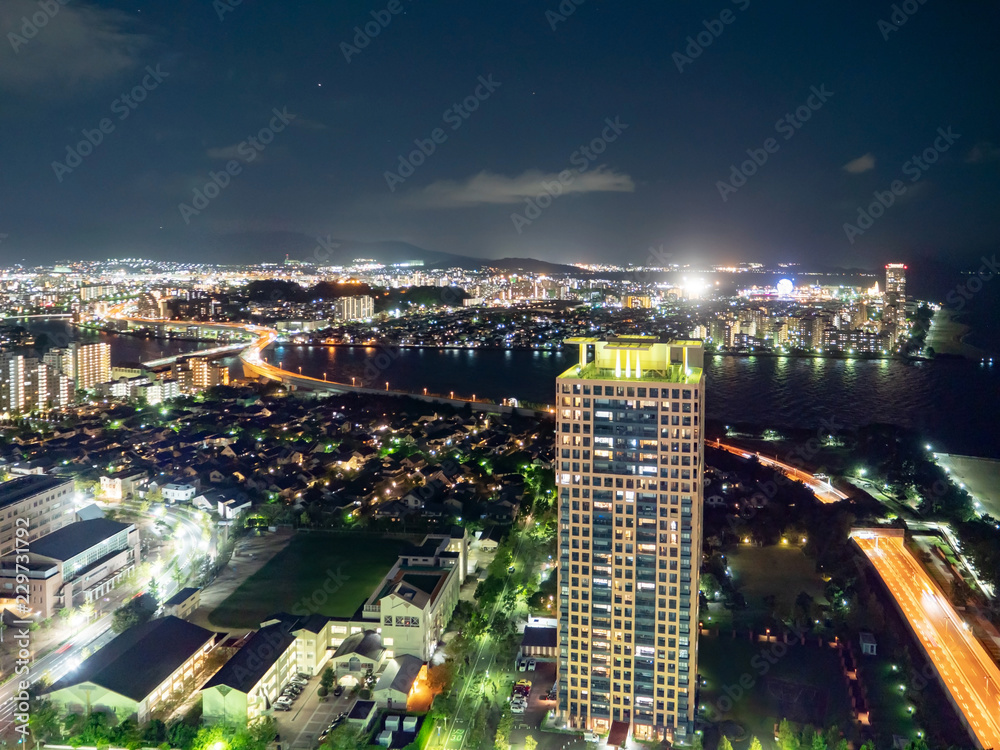 都市景観　福岡市　夜景