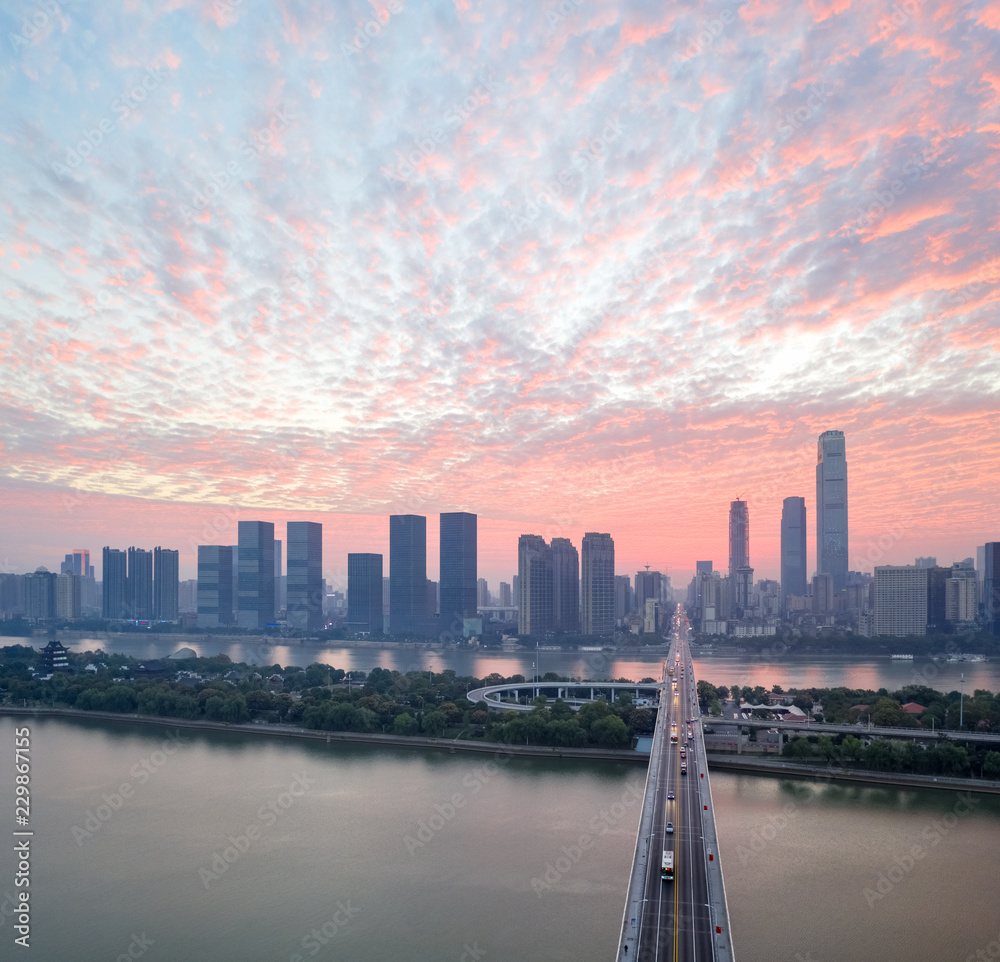 changsha in sunrise