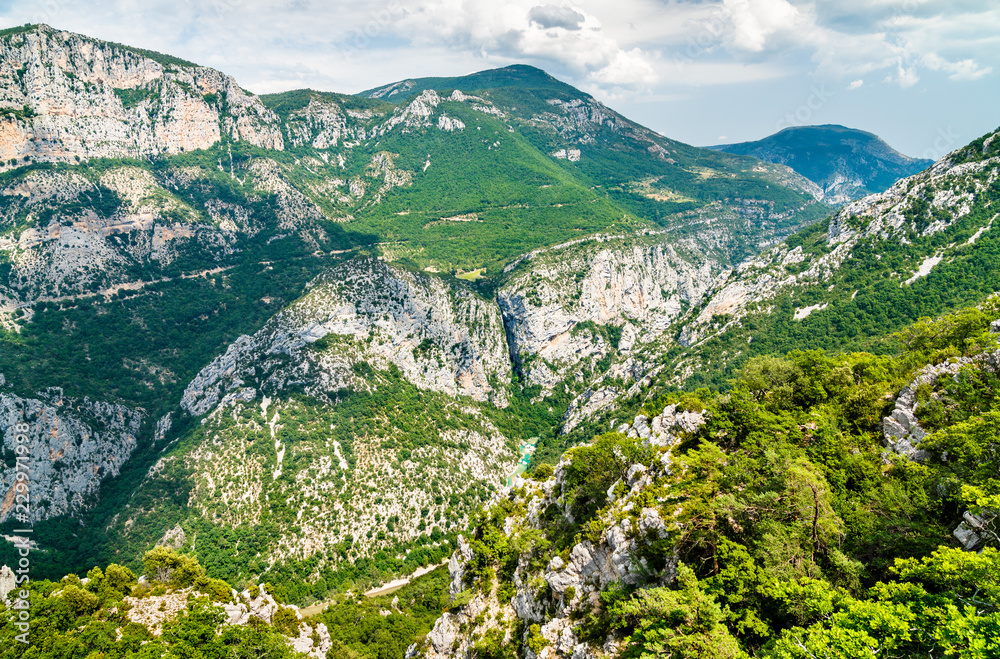 The Verdon Gorge, a deep canyon in Provence, France