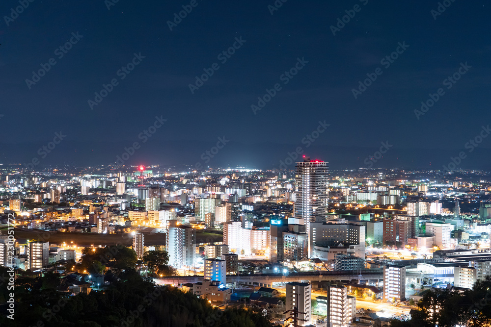 都市風景　熊本市　夜景