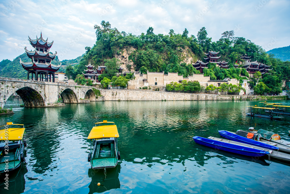 镇远古城的美景……