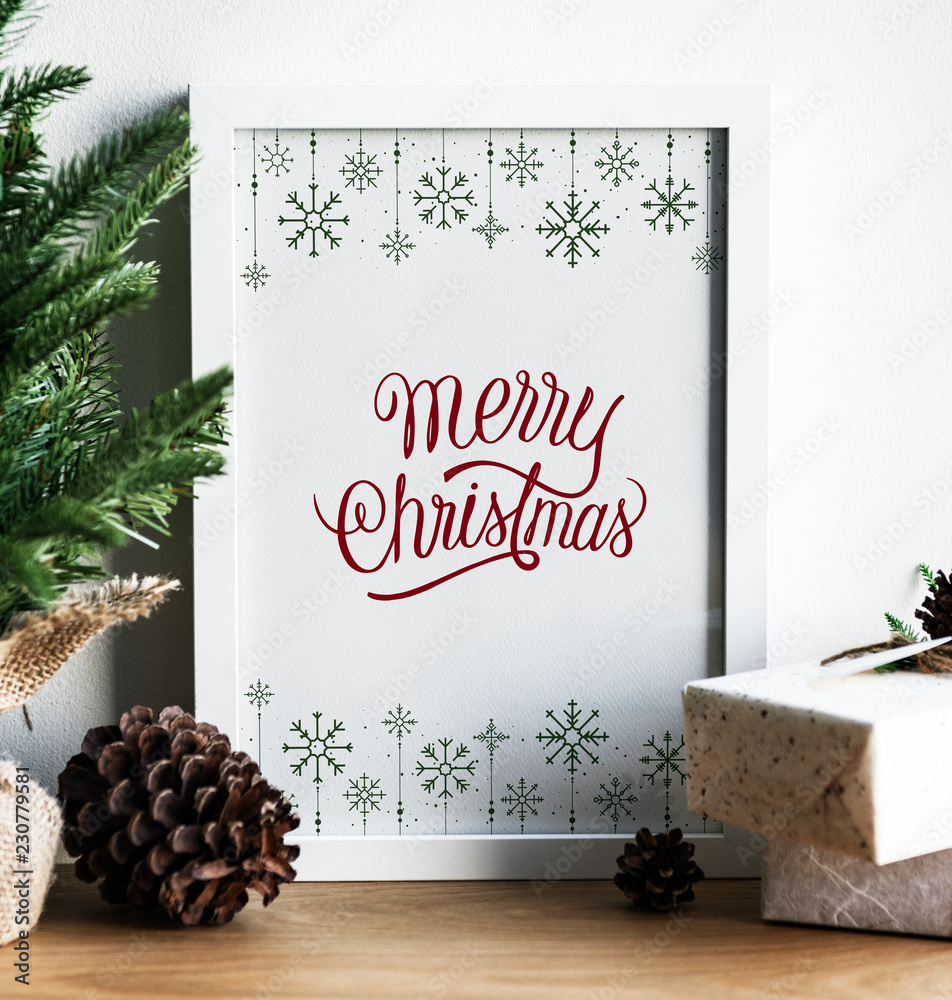 Christmas holiday greeting design mockup