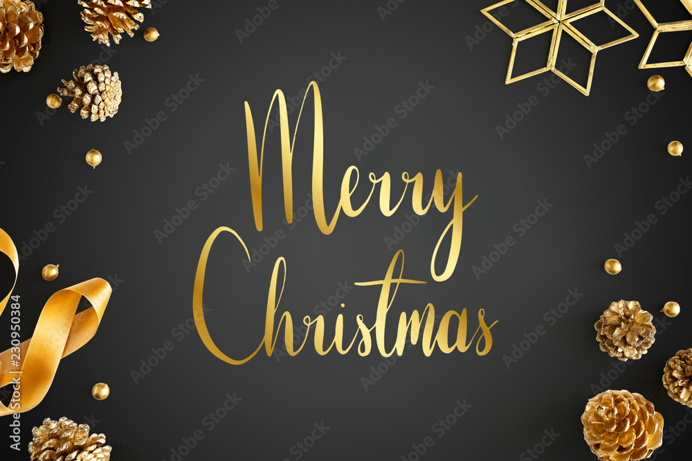 Merry Christmas greeting card mockup