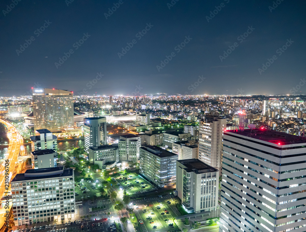 都市風景　福岡市　夜景