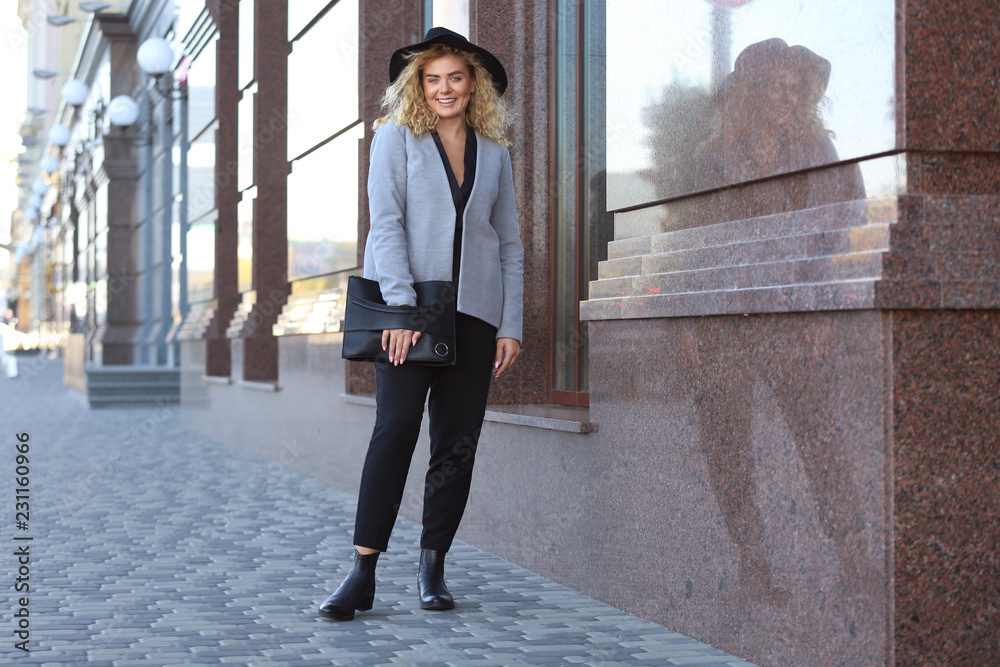 Fashionable young woman outdoors