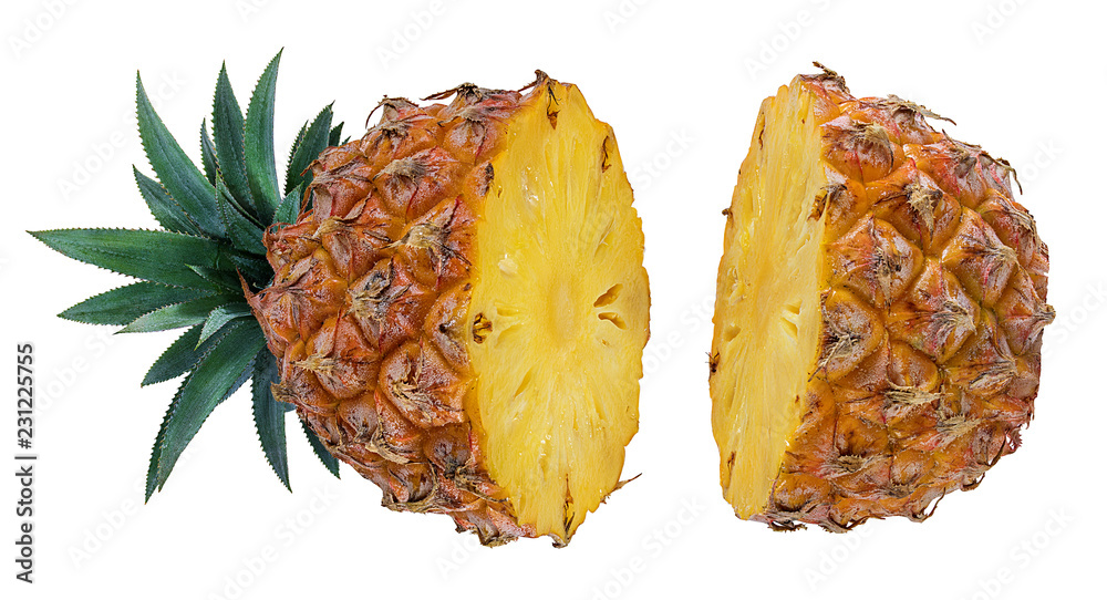 Fresh pineapple isolated on white background