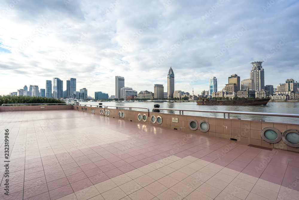 panoramic city skyline in shanghai china