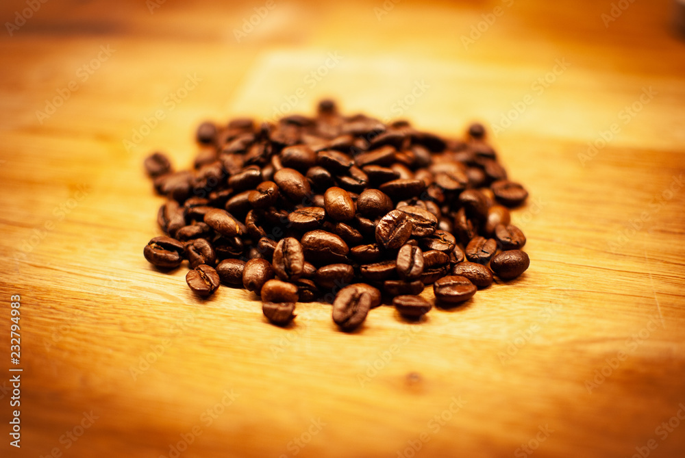 black coffee beans